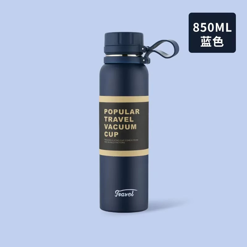 650ML 850ML 1100ML Thermos Double Stainless Steel Sport Vacuum Flask Outdoor Climbing Fitness Thermal Bottle Tea Insulation Cup