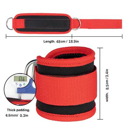 Cable Ankle Straps for Cable Machines Leg Exercises Double D-Ring Ankle Cuffs for Gym Workouts Glutes Legs Strength