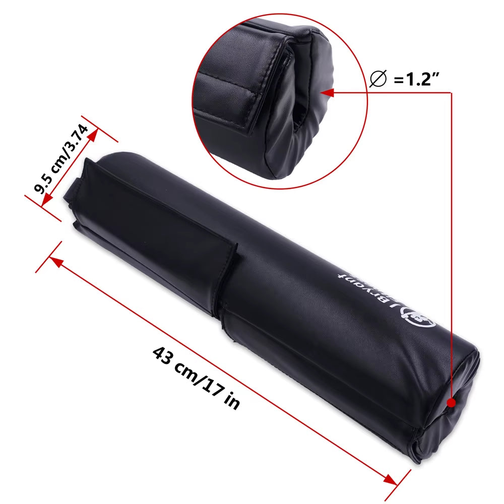 Gym Thick Foam Hip Thrusts Pad PU Leather Cover Bodybuilding Crossfit Weightlifting Squat Biceps Workout Anti-Slip Barbell Pad