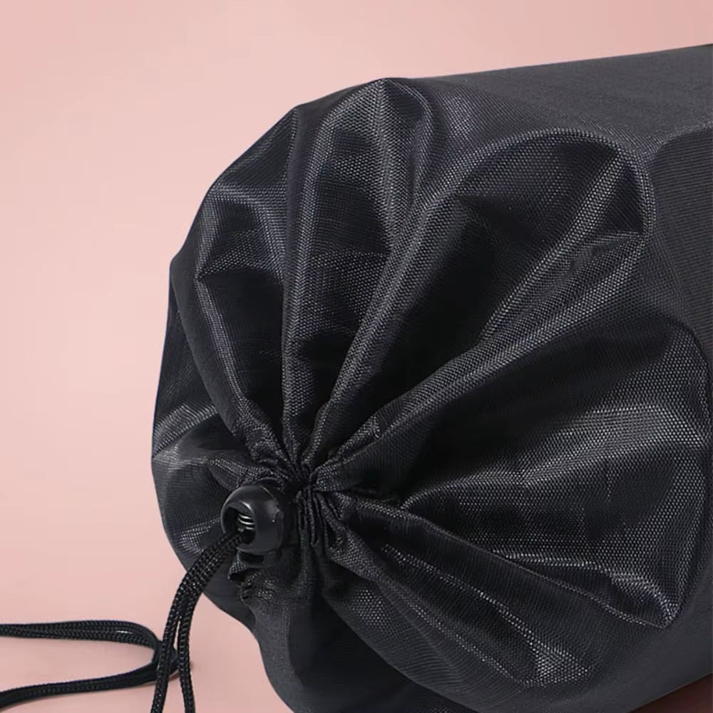 Black Yoga Mat Bag Portable Breathable Sports Bag with Adjustable Shoulder Straps Carry Mesh Storage Bag Fits Most Yoga Mats