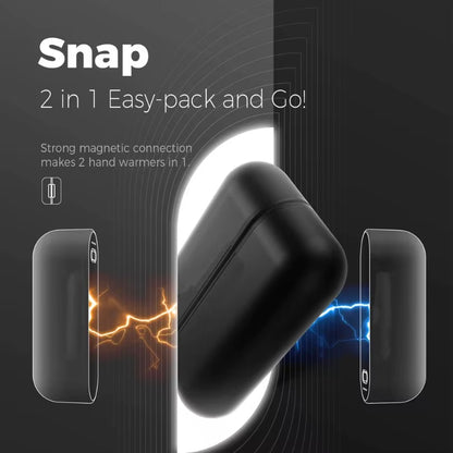 2 in 1 Rechargeable Portable Magnetic Hand Warmers Electric Handwarmers Ergonomic Compact Pocket Heater Tech Gifts Outdoors