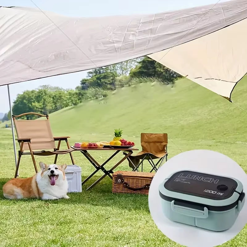 Thickened Plastic Lunch Box Compartment 2 Layer Lunch Box Commuter Lunch Box Microwaveable