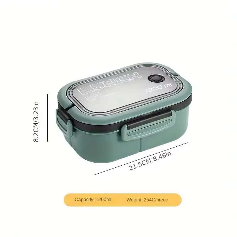 Thickened Plastic Lunch Box Compartment 2 Layer Lunch Box Commuter Lunch Box Microwaveable