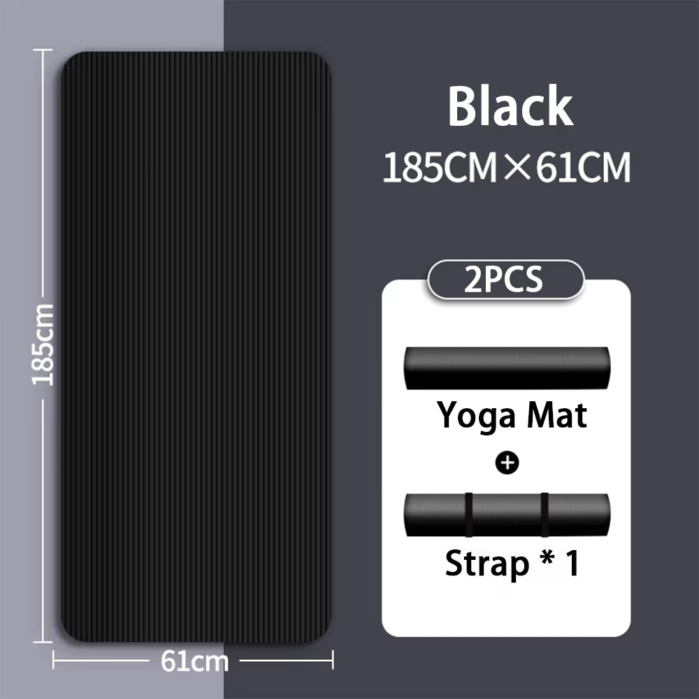 8Mm NBR Yoga Mat anti Slip Thickened Style for Beginners, Home Yoga Mat for Sports, Dance, Fitness Floor Mat Equipment