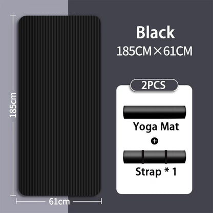 8Mm NBR Yoga Mat anti Slip Thickened Style for Beginners, Home Yoga Mat for Sports, Dance, Fitness Floor Mat Equipment