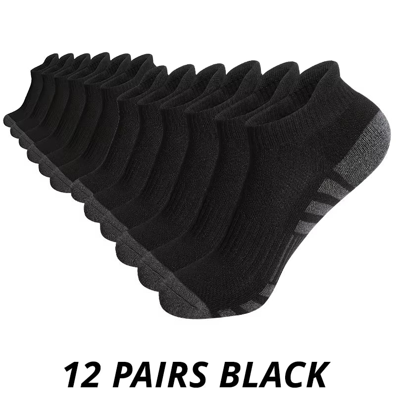 6/12 Pairs Men'S Outdoor Gym Socks High Quality Comfortable Soft Ground-Gripping Football Large Size New Style
