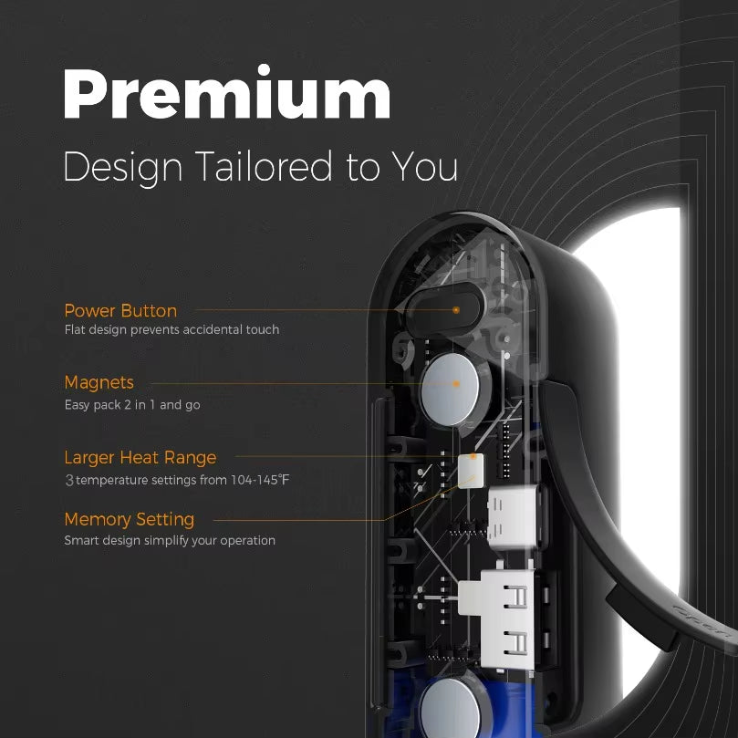 2 in 1 Rechargeable Portable Magnetic Hand Warmers Electric Handwarmers Ergonomic Compact Pocket Heater Tech Gifts Outdoors