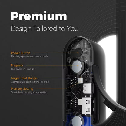 2 in 1 Rechargeable Portable Magnetic Hand Warmers Electric Handwarmers Ergonomic Compact Pocket Heater Tech Gifts Outdoors