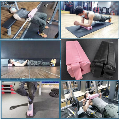 Gym Thick Foam Hip Thrusts Pad PU Leather Cover Bodybuilding Crossfit Weightlifting Squat Biceps Workout Anti-Slip Barbell Pad