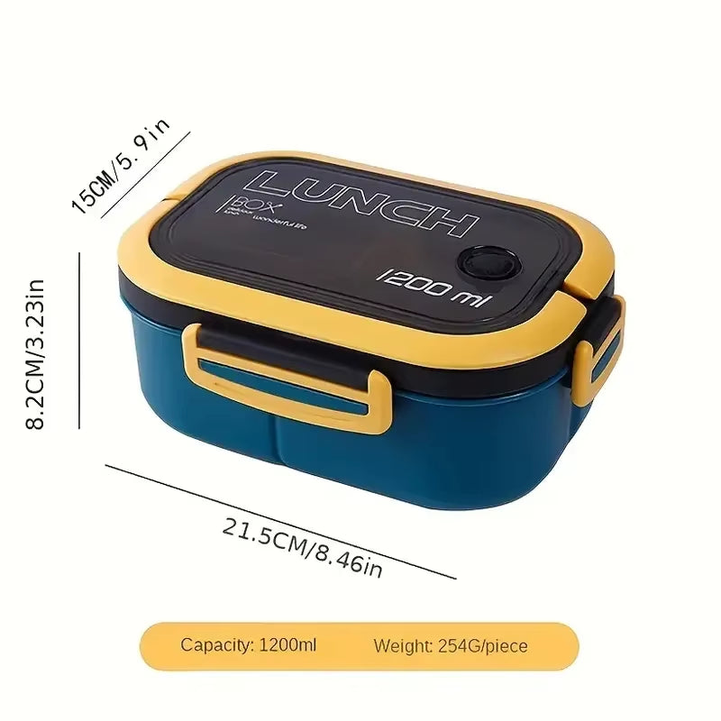 Thickened Plastic Lunch Box Compartment 2 Layer Lunch Box Commuter Lunch Box Microwaveable