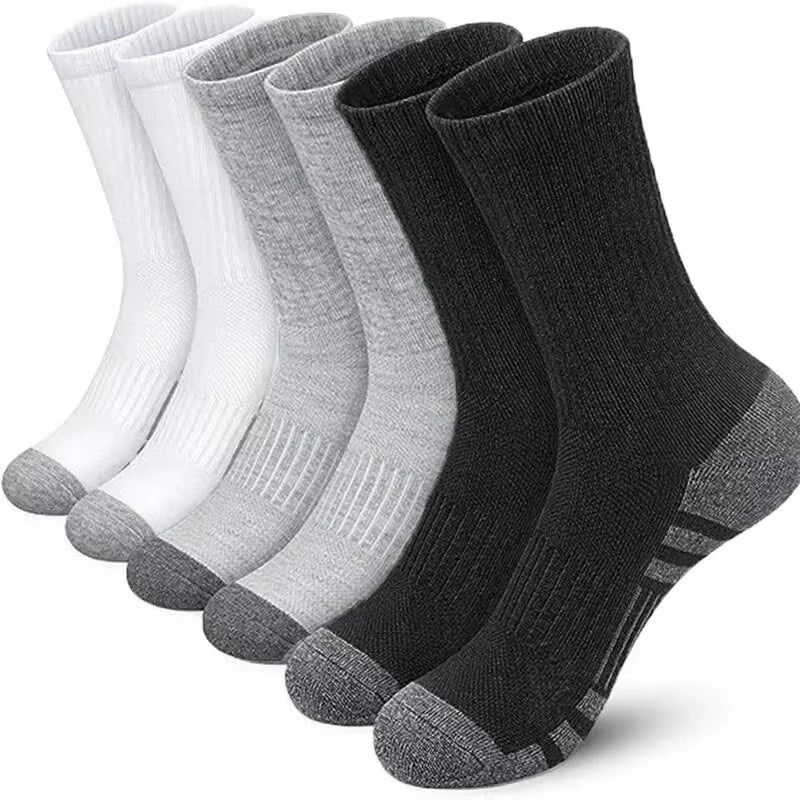 6/12 Pairs Men'S Outdoor Gym Socks High Quality Comfortable Soft Ground-Gripping Football Large Size New Style