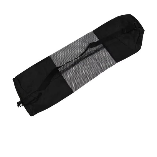 Black Yoga Mat Bag Portable Breathable Sports Bag with Adjustable Shoulder Straps Carry Mesh Storage Bag Fits Most Yoga Mats