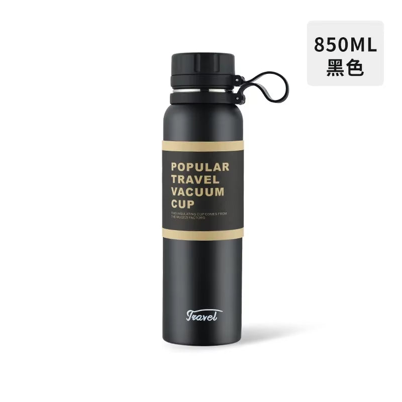 650ML 850ML 1100ML Thermos Double Stainless Steel Sport Vacuum Flask Outdoor Climbing Fitness Thermal Bottle Tea Insulation Cup