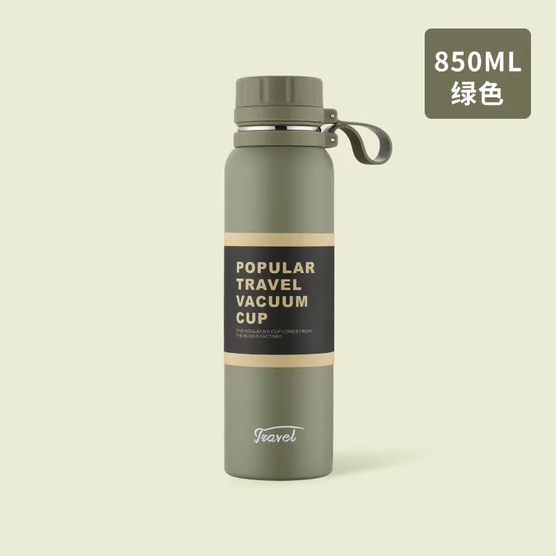 650ML 850ML 1100ML Thermos Double Stainless Steel Sport Vacuum Flask Outdoor Climbing Fitness Thermal Bottle Tea Insulation Cup