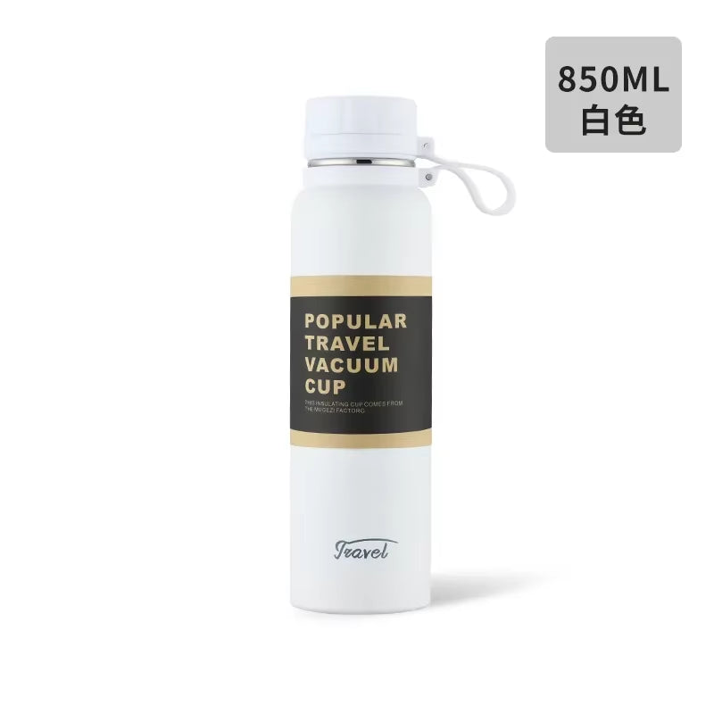 650ML 850ML 1100ML Thermos Double Stainless Steel Sport Vacuum Flask Outdoor Climbing Fitness Thermal Bottle Tea Insulation Cup