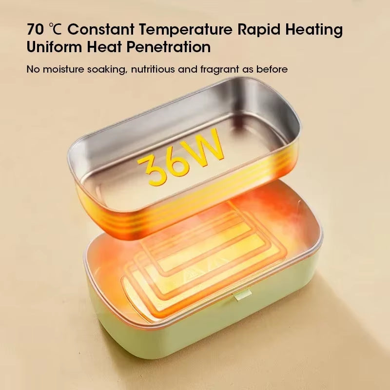 Electric Lunch Box Heater Mini Lunch Hot Rice Box Portable Waterless Food Heating Lunch Box Office Dormitory Lunch Box Heating