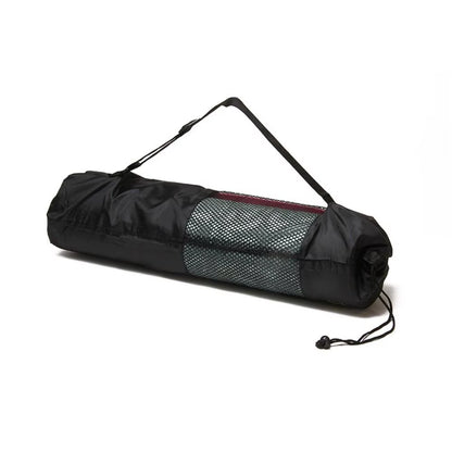 Black Yoga Mat Bag Portable Breathable Sports Bag with Adjustable Shoulder Straps Carry Mesh Storage Bag Fits Most Yoga Mats