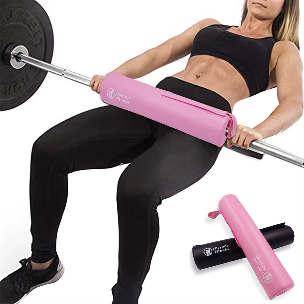 Gym Thick Foam Hip Thrusts Pad PU Leather Cover Bodybuilding Crossfit Weightlifting Squat Biceps Workout Anti-Slip Barbell Pad